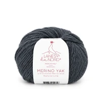 Włóczka Merino Yak 043 - stalowy 50g/115m ( Laines du Nord )