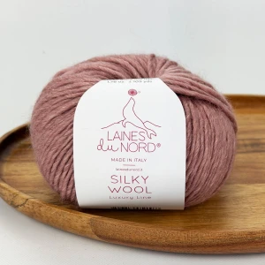 Włóczka Silky Wool 020 - brudny róż 50g/100m ( Laines du Nord )