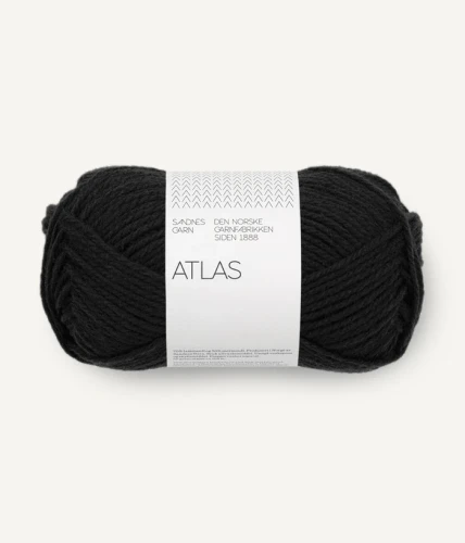 Włóczka Atlas 1099 Svart 50g/108m